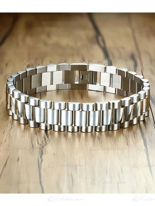 Pulsera Pulsera Esclava Tipo Rlx Color Plata, detalle de la etiqueta