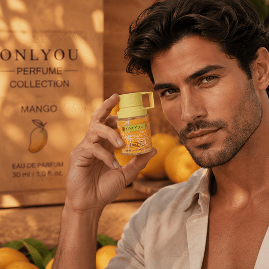 Perfume OnlYou 8231, detalle de la etiqueta, aroma tropical y afrutado