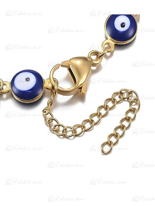 Pulsera Pulsera de ojo turco azul, detalle de la etiqueta