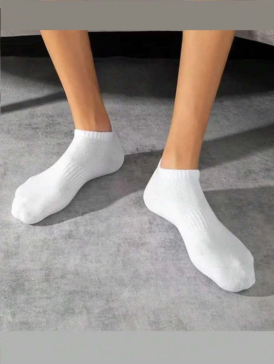 6 pares de calcetines, tines de algodón premium, color blanco