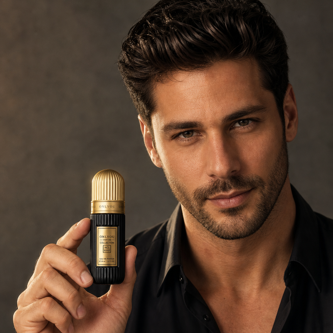 Perfume para hombre Onlyou Collection No. 8202, presentación con estuche, aroma aromático y ámbar
