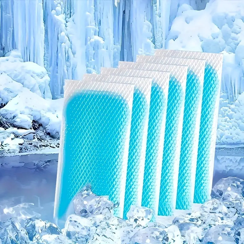 Parches de gel frío ayuda a bajar la temperatura, calentura o fiebre, 6 piezas