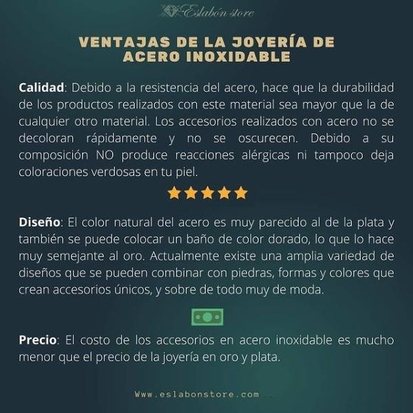 Cadena Figaro color oro, Joyería de acero inoxidable