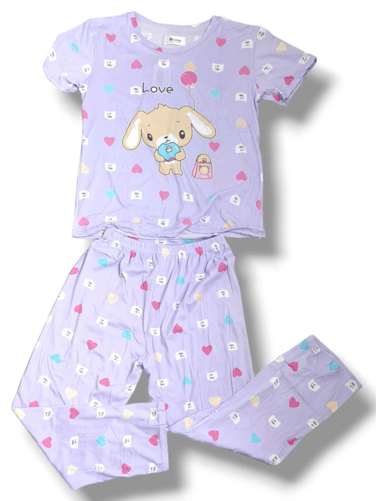 Pijama ligera para mujer, conjunto de 2 piezas, pijama kawaii unitalla