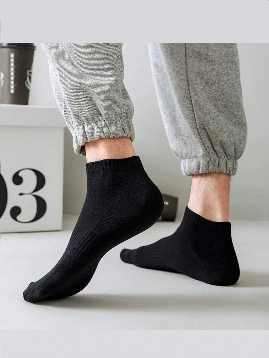 6 pares de calcetines, tines de algodón premium, color negro