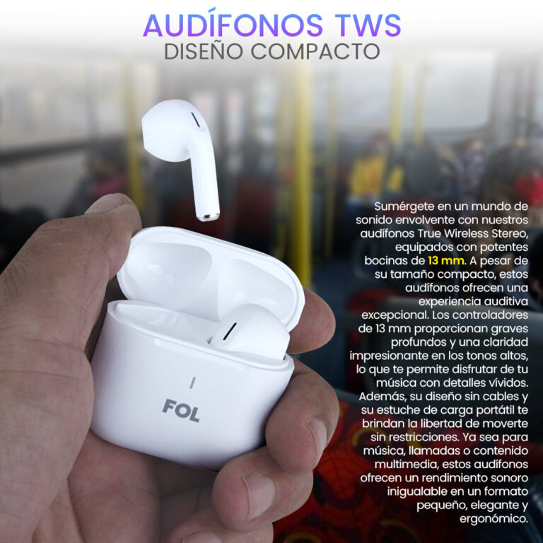 Audífonos FOL Bluetooth 5.3 – Tecnología tactil, estilo y libertad en cada nota