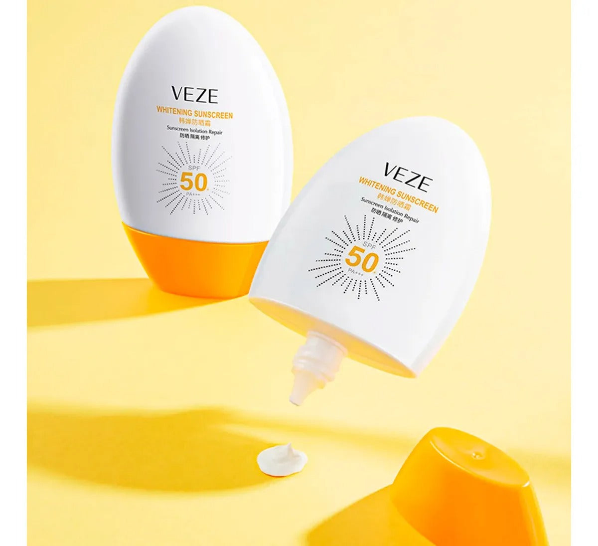 Protector solar 50+FPS, Bloqueador solar UV VEZE Pa+++