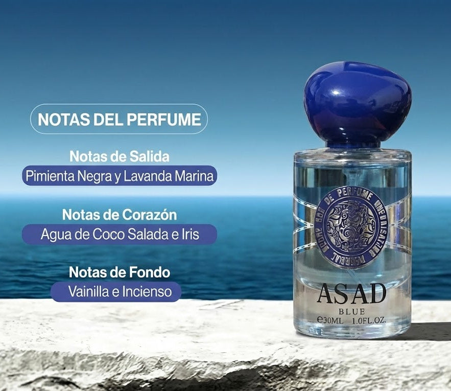 Perfume ASAD Blue, by Luca Perfume, avainillado de 30ml
