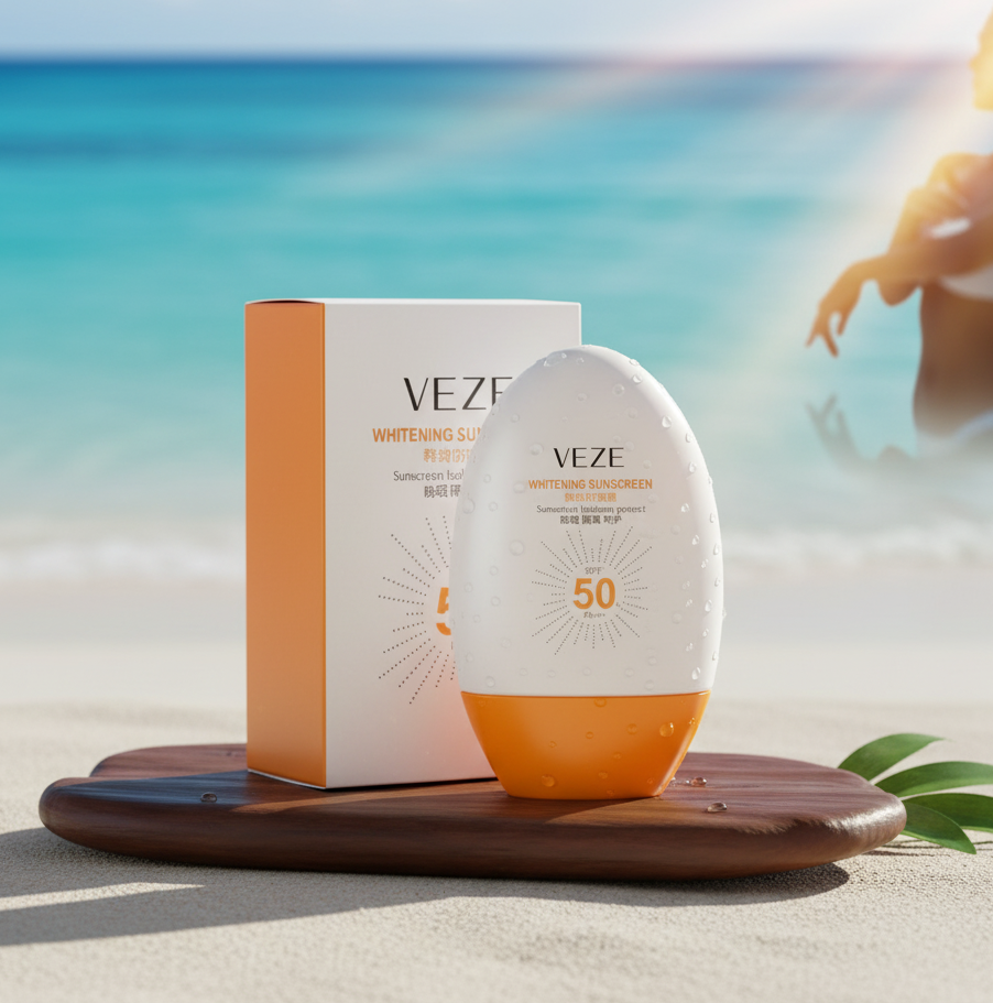 Protector solar 50+FPS, Bloqueador solar UV VEZE Pa+++