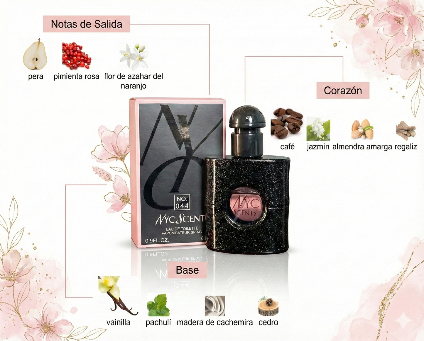 Perfume para mujer - NYC Scents N°044, dulce avainillado - 25ml