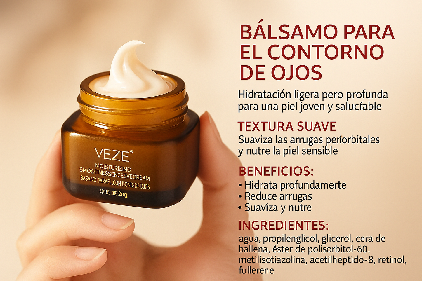 Crema con Niacinamida para el contorno de ojos VEZE