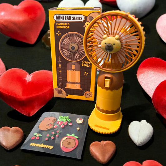 Ventilador portatil modelo capibara, mini ventilador recargable