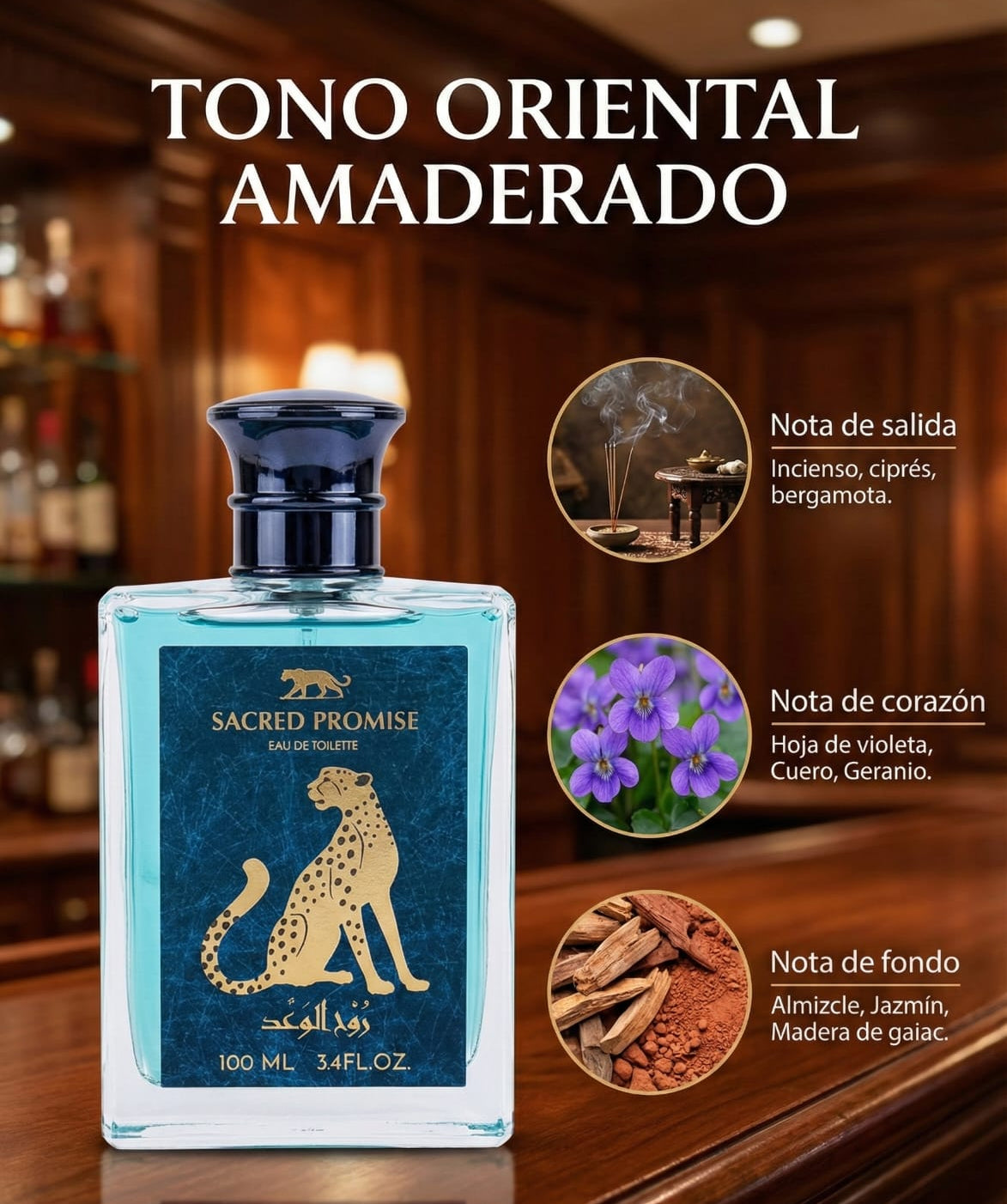 Perfume Scared Promise, aroma cálido, by VV Love, 100ml