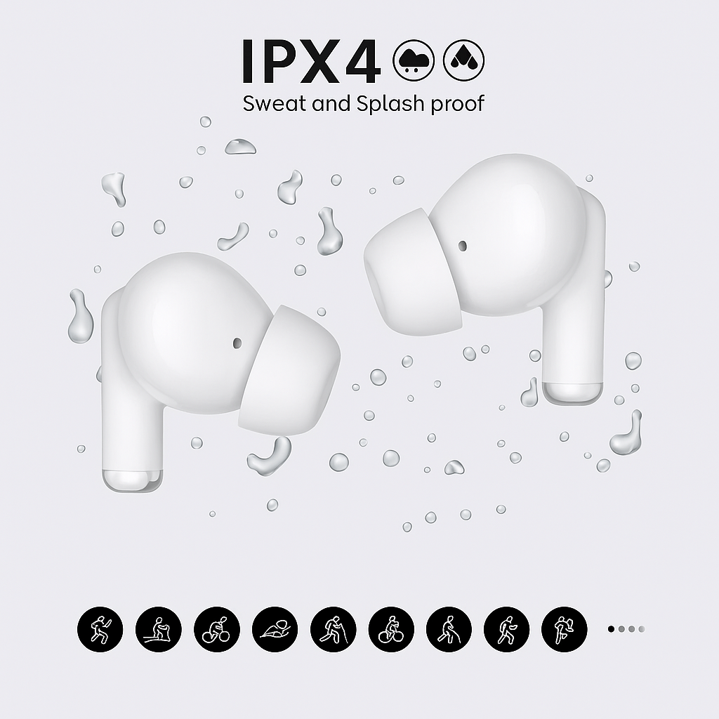 Audífonos blancos G-TiDE – Hi-Fi, Comodidad y Estilo