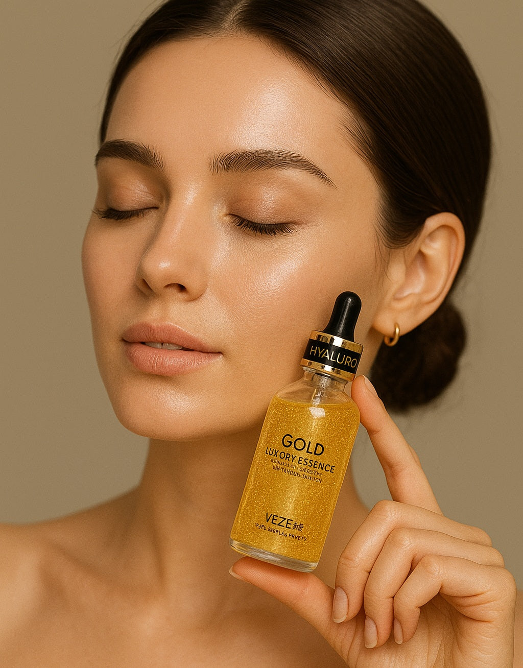 Serum iluminador facial antiedad,  Veze Gold Luxury Essence 100 ml, Skincare