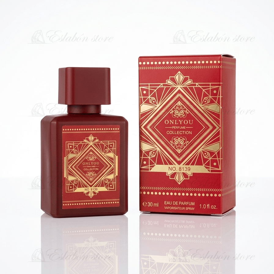 Perfume para mujer Onlyou No. 8139, vista frontal del frasco, aroma afrutado y fresco