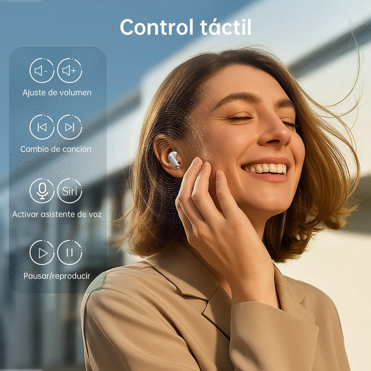 Audífonos blancos G-TiDE – Hi-Fi, Comodidad y Estilo