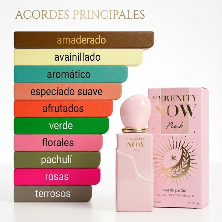 Perfume para Mujer Serenity Now Pink, by VV Love, 30ml - Eau de Parfum Femenino