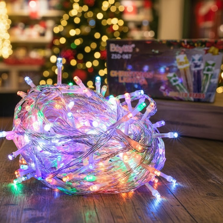 Luces navideñas 12 metros, 200 focos led, cable invisible